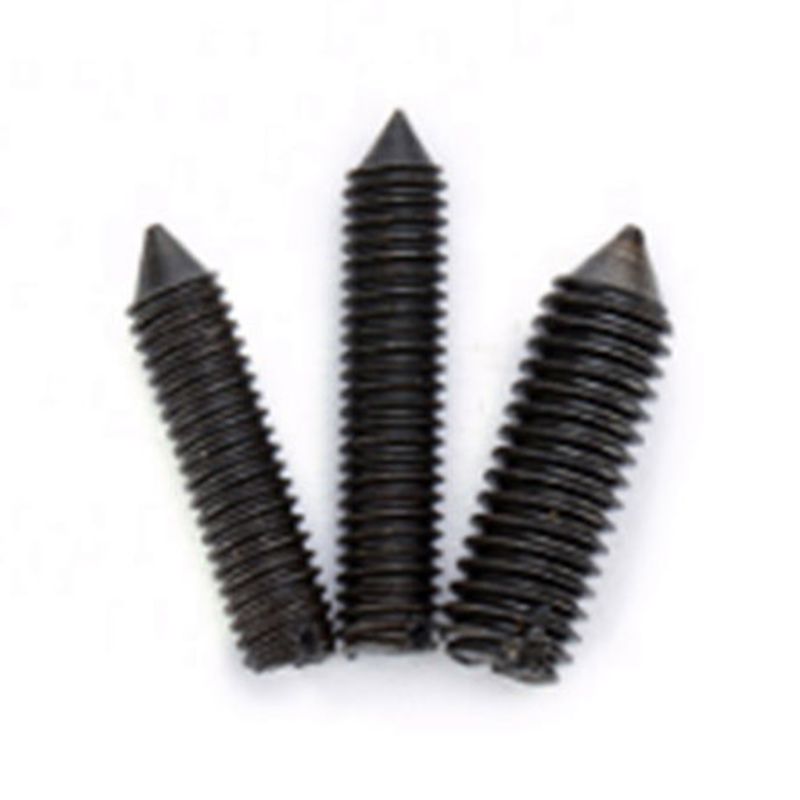 الكربون الصلب M6 8.8 Din553 المسمار مجموعة نقطة مخروطية سوداء مشقوقة الكربون الصلب M6 8.8 Din553 المسمار مجموعة نقطة مخروطية سوداء مشقوقة