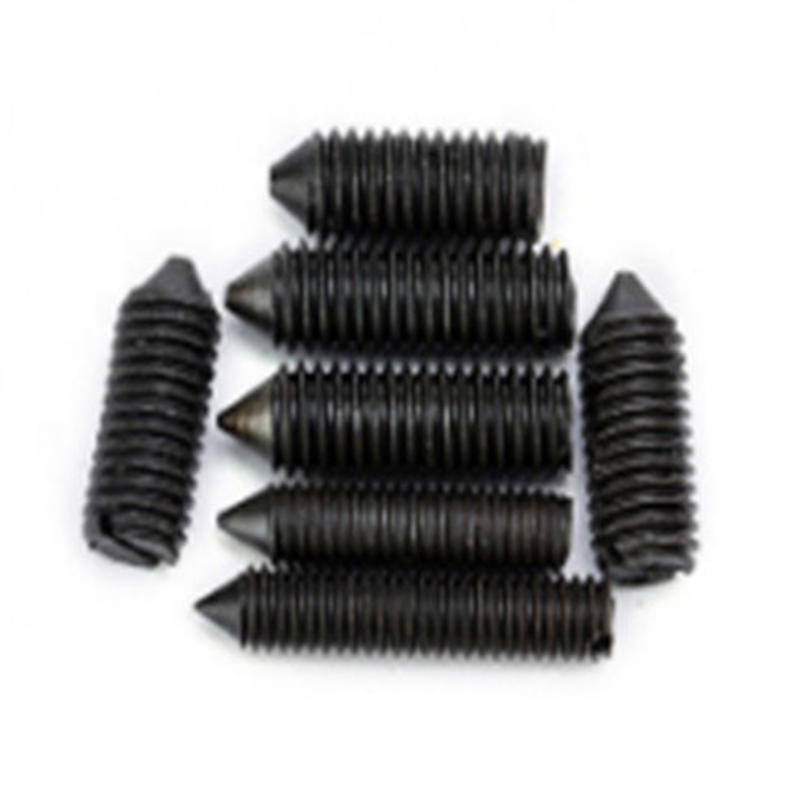 الكربون الصلب M6 8.8 Din553 المسمار مجموعة نقطة مخروطية سوداء مشقوقة الكربون الصلب M6 8.8 Din553 المسمار مجموعة نقطة مخروطية سوداء مشقوقة