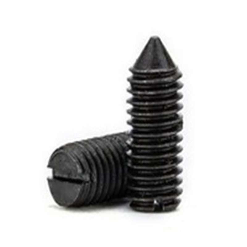 الكربون الصلب M6 8.8 Din553 المسمار مجموعة نقطة مخروطية سوداء مشقوقة الكربون الصلب M6 8.8 Din553 المسمار مجموعة نقطة مخروطية سوداء مشقوقة