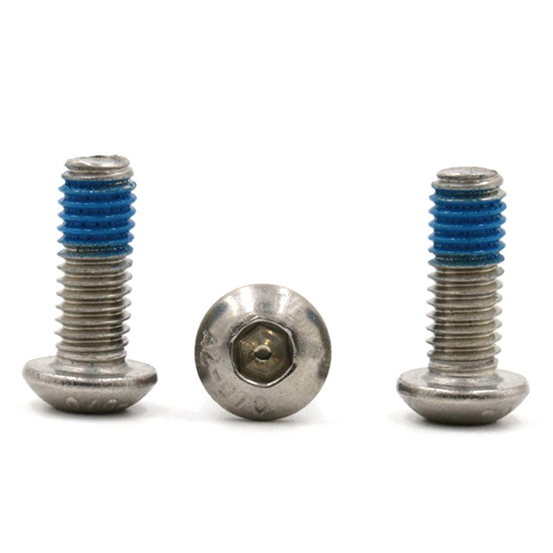 M3 الفولاذ المقاوم للصدأ زر رئيس عرافة hsocket برغي صغير صغير مع رقعة من النايلون M3 الفولاذ المقاوم للصدأ زر رئيس عرافة hsocket برغي صغير صغير مع رقعة من النايلون